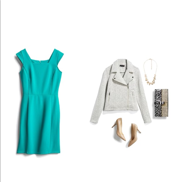 Riona Ponte Knit Dress (teal; size small) - Picture 5 of 6